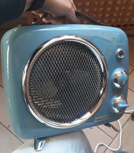 Ariete Vintage termoventilatore da terra celeste 2000W