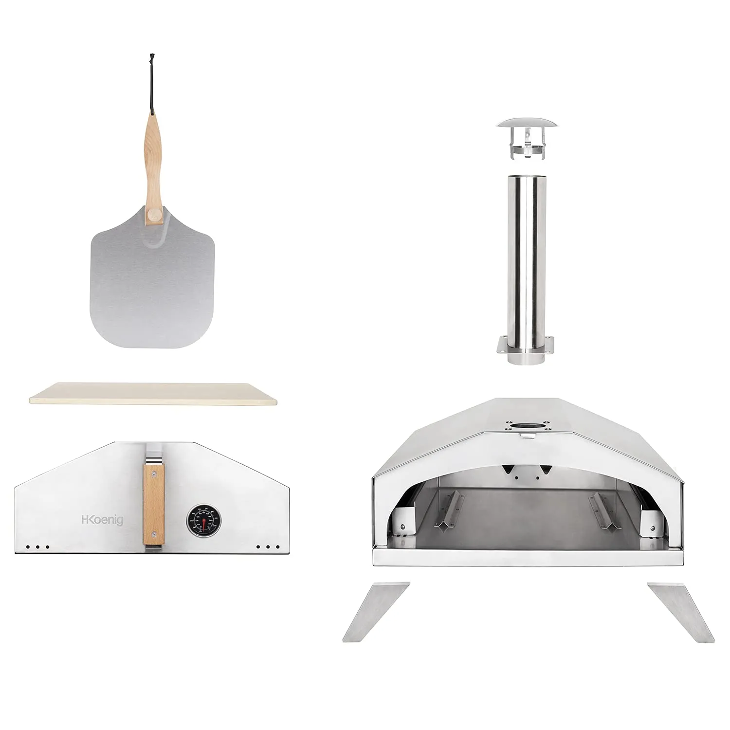 Koenig Gino440 forno pizza a gas 450° pietra 30,5cm