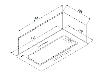 Akpo WK-7 Micra Glass cappa sottopensile vetro
