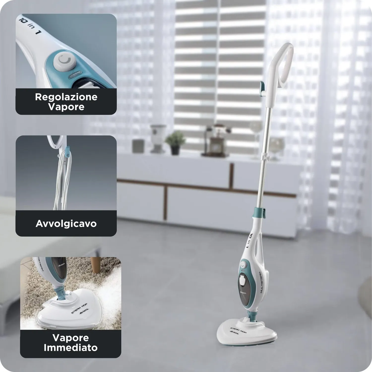 Ariete Steam Mop 4164 10in1 scopa a vapore 1500 W