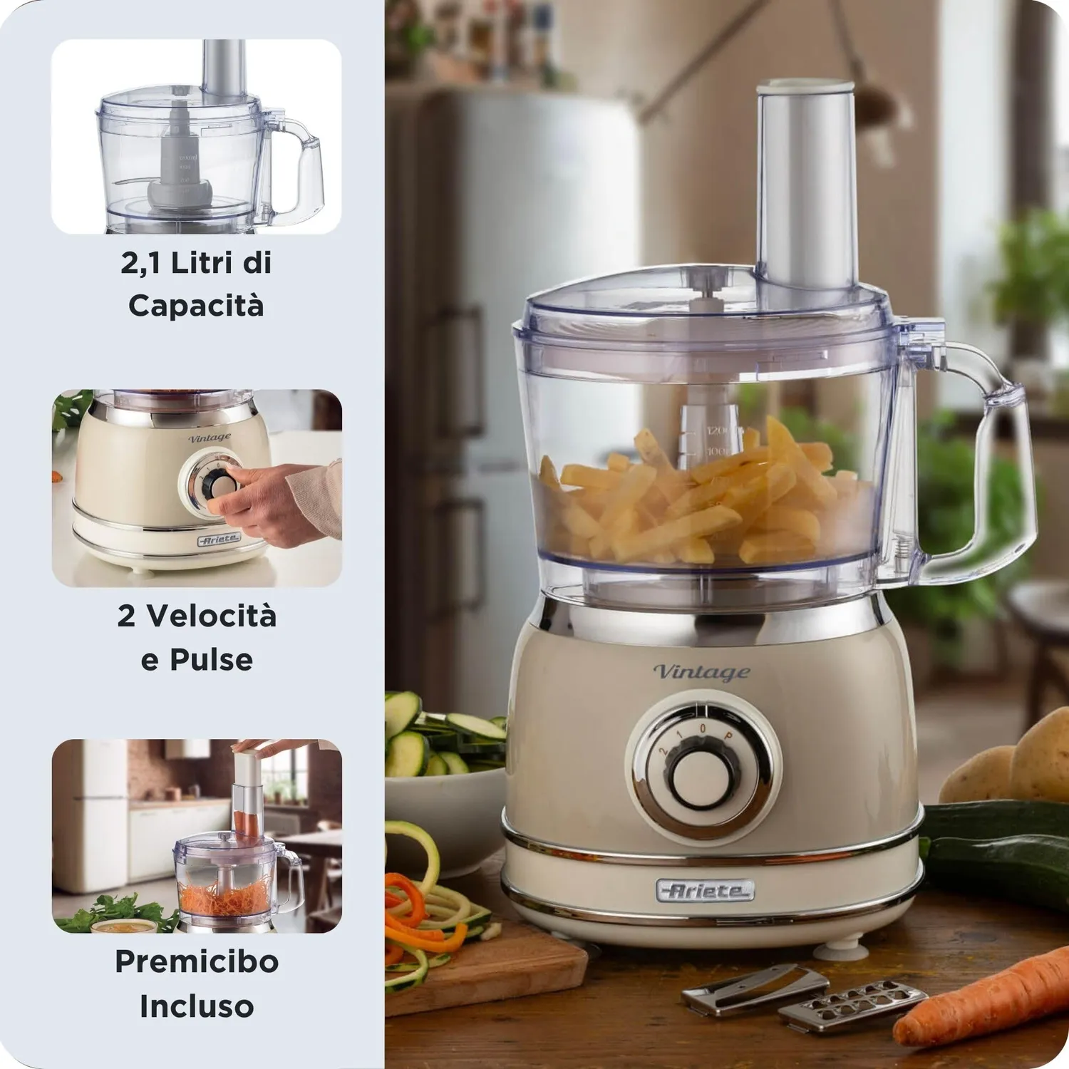 Ariete Vintage 1781 robot da cucina 1,2 l beige
