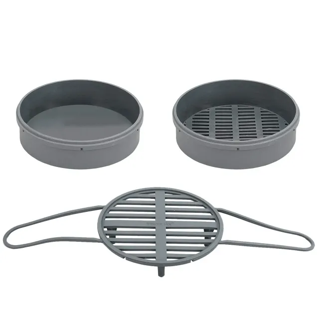 Instant Pot Steamer Insert Set vapore silicone 3 pezzi grigio