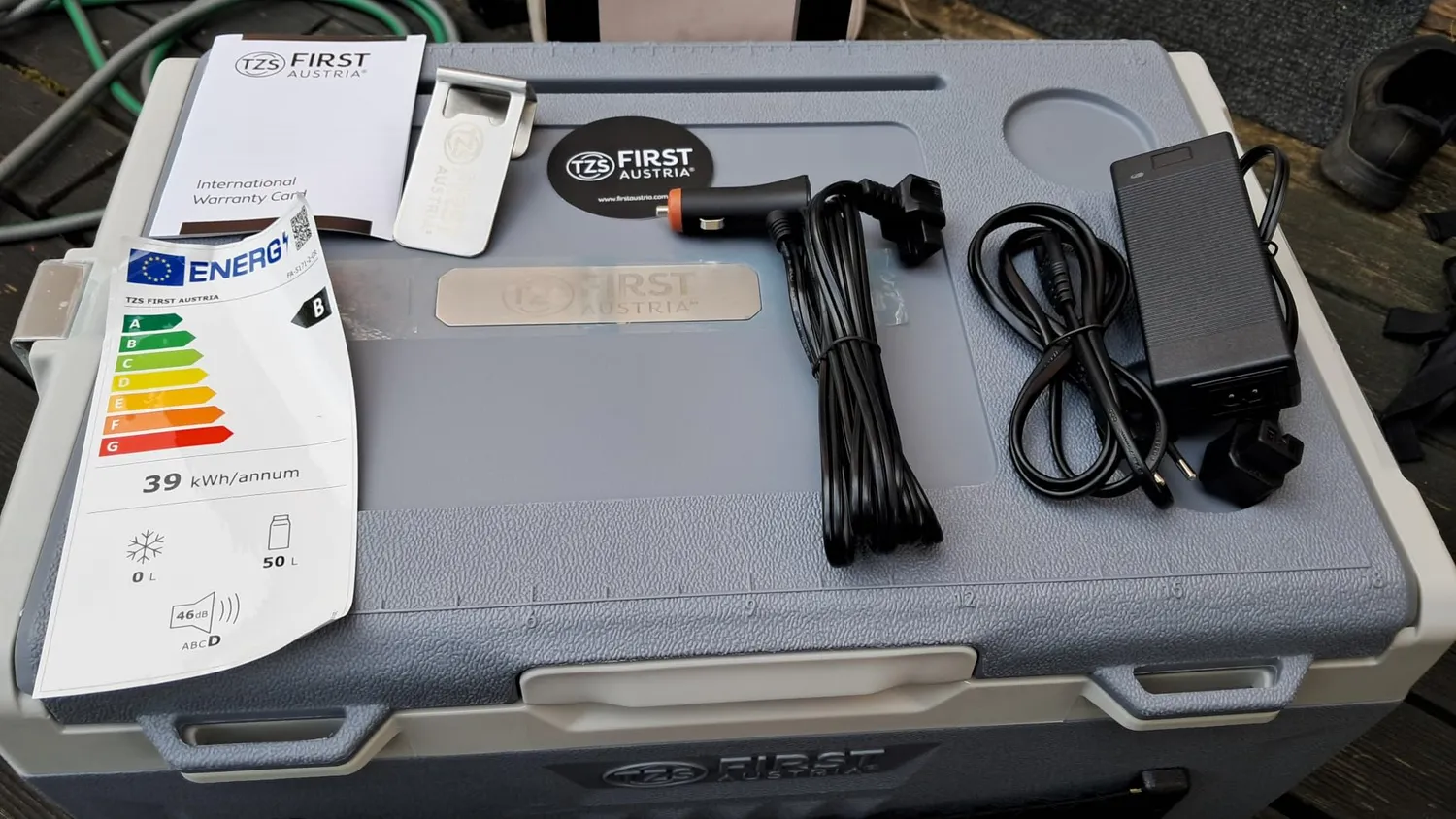 First Austria Frigo a Compressore Portatile 50L Grigio -20°C