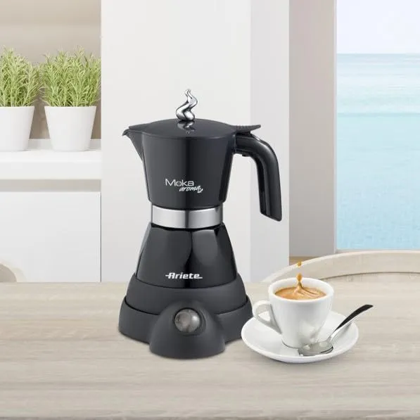 Ariete Moka Aroma 1368 Moka Elettrica Nero 6 Tazze