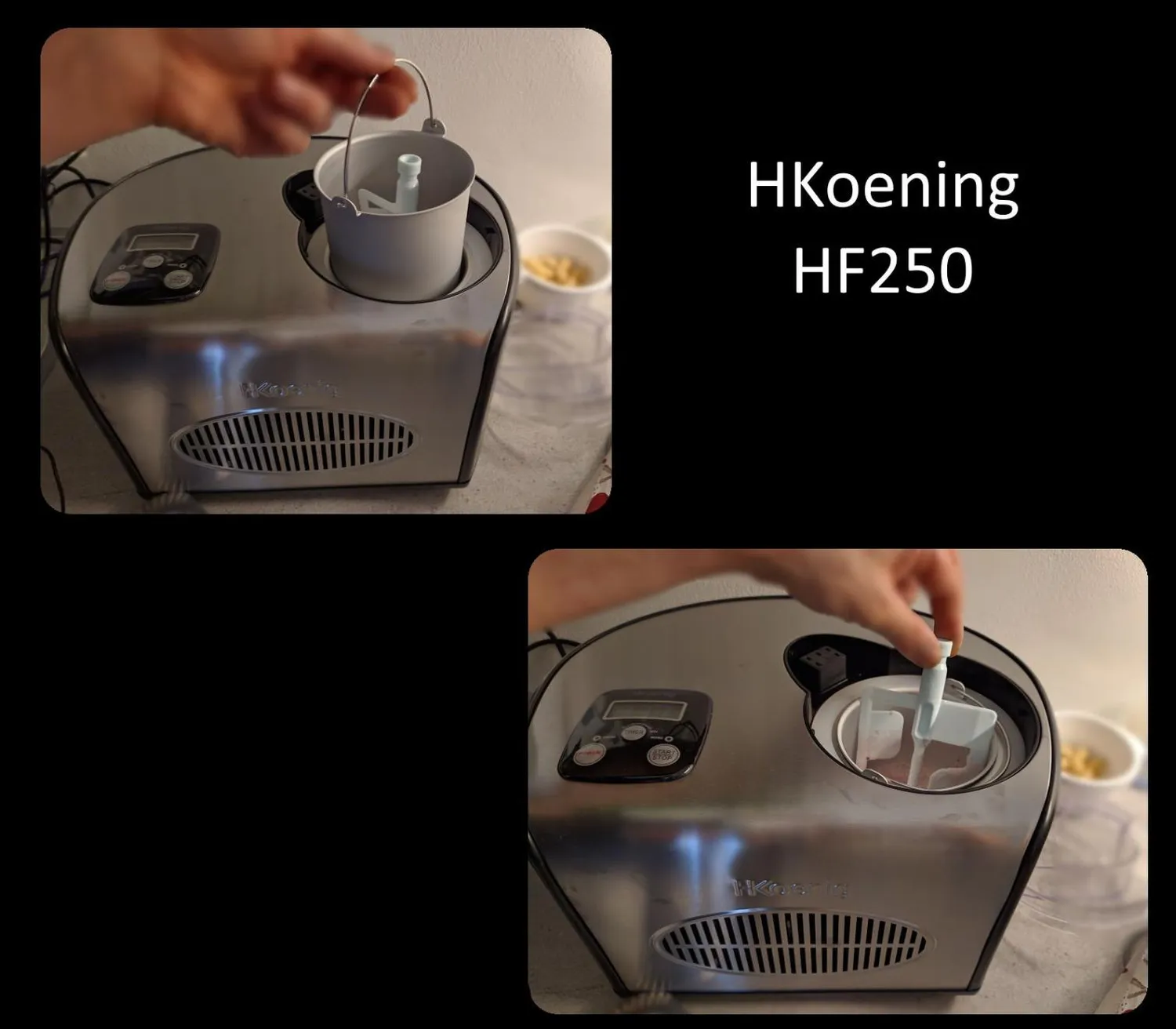H.Koenig HF320 gelatiera 2 L inox con compressore 180W