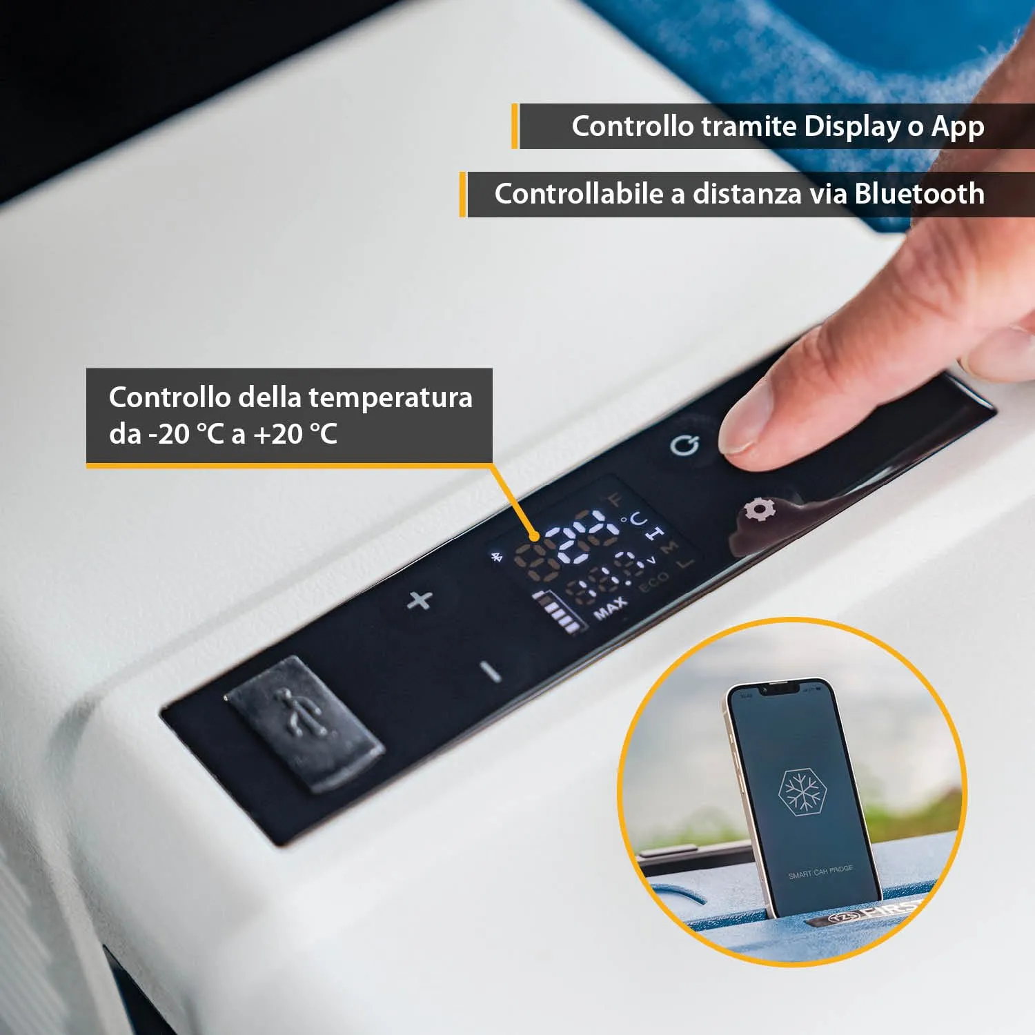 First Austria Frigo Portatile Compressore 52L Bluetooth