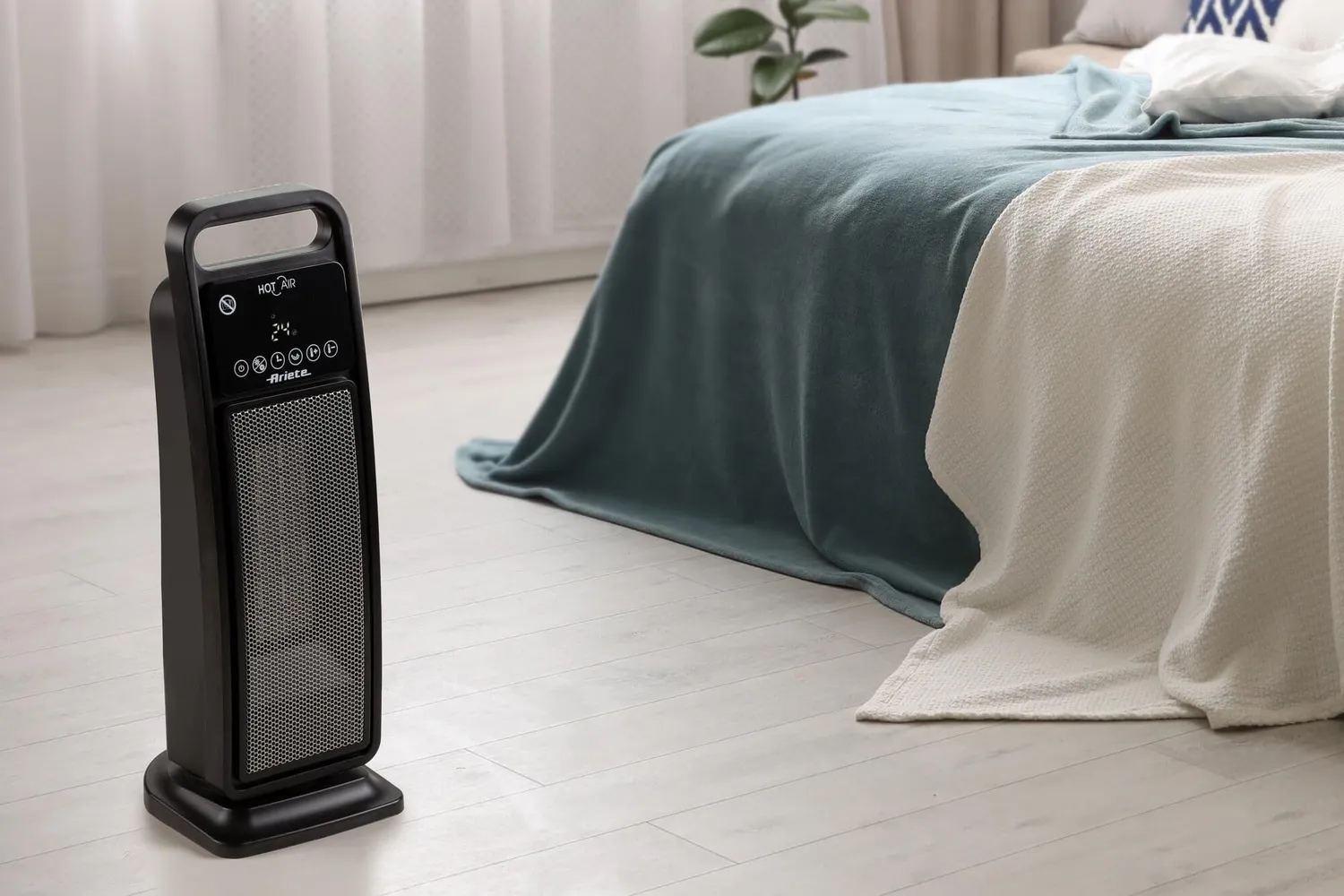 Ariete 8212 stufa elettrica ceramica torre 2000W nera