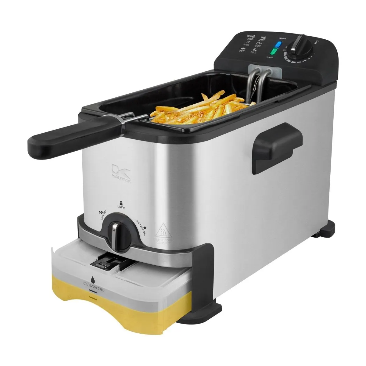 Kalorik friggitrice a olio 3 L filtraggio acciaio inox
