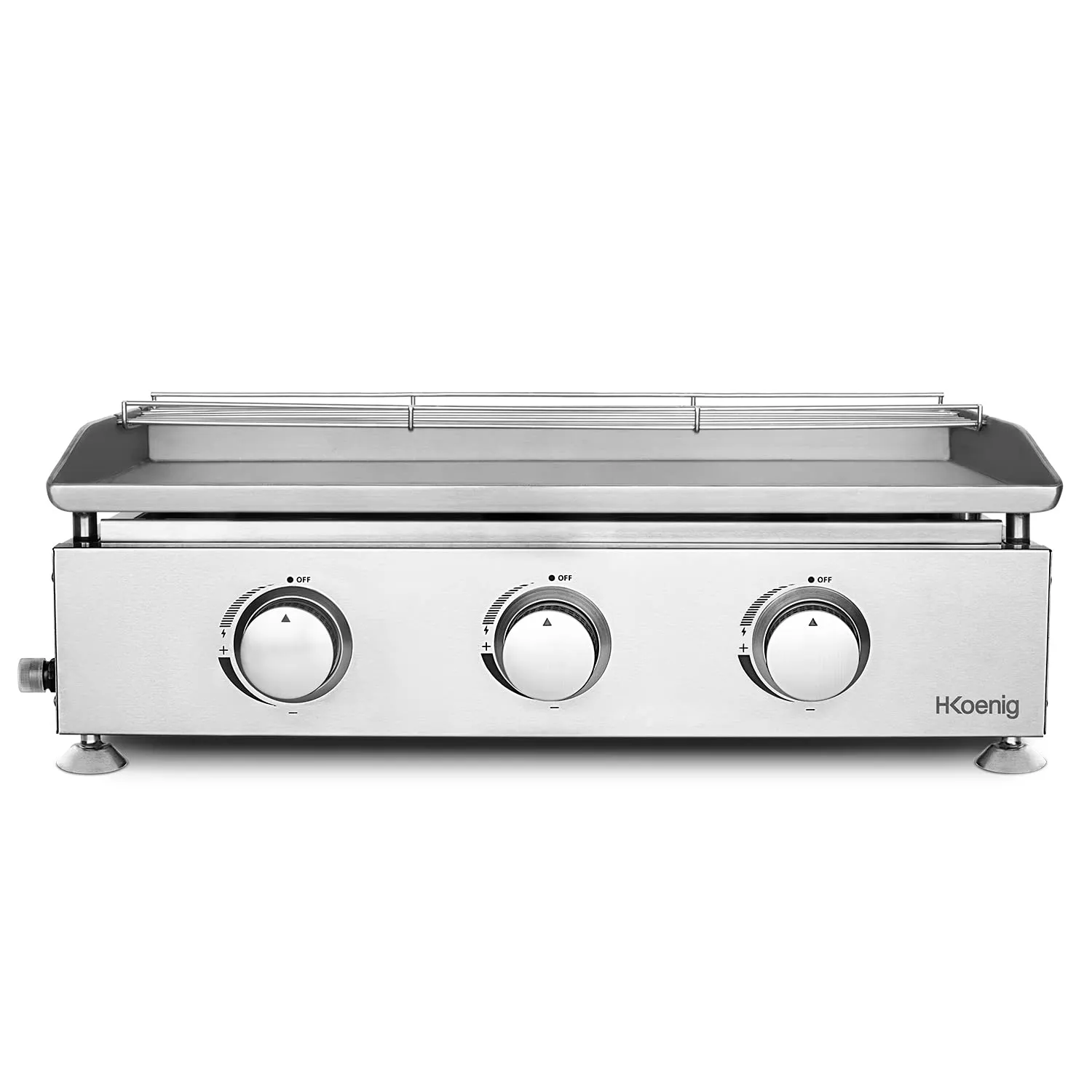 Koenig PLX1022 plancha a gas 2 fuochi nera 350°