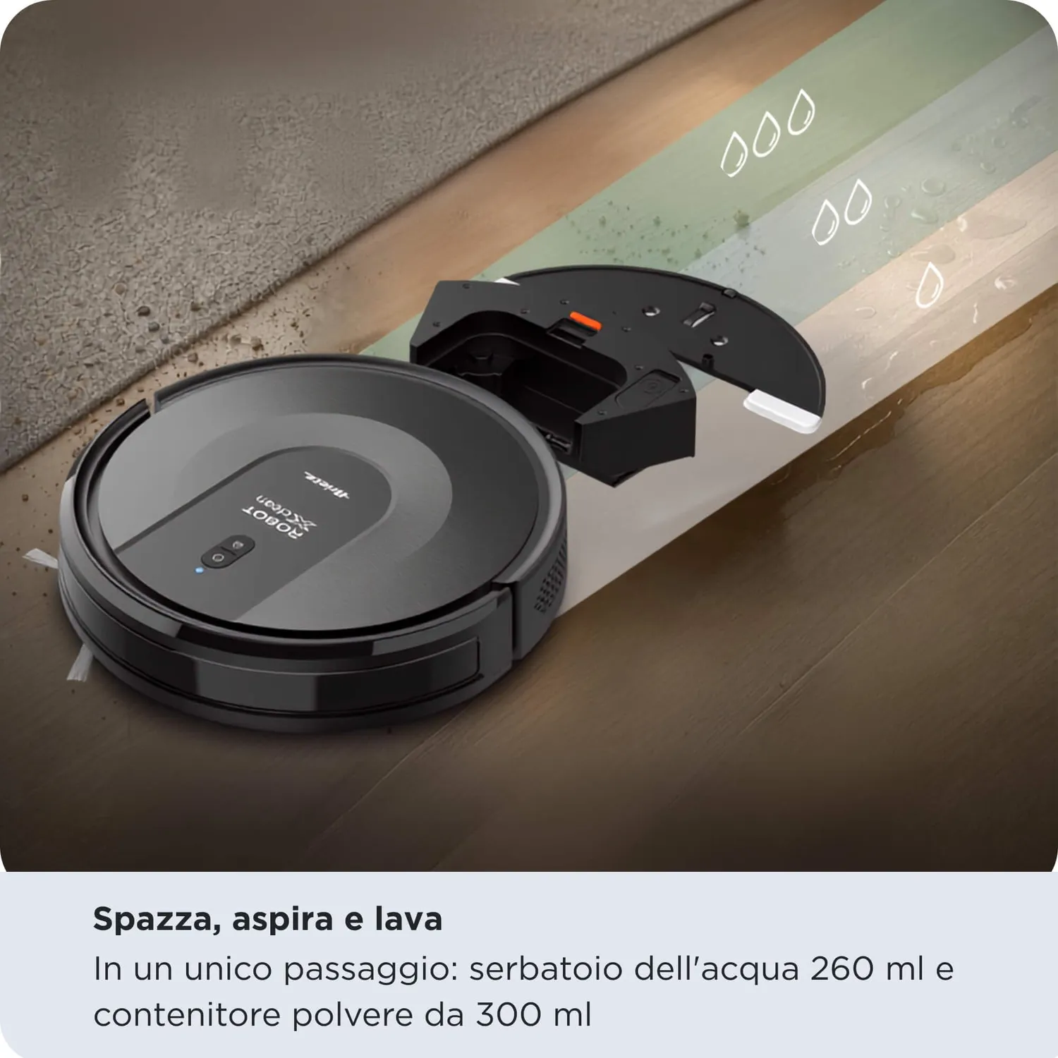 Ariete X-Clean 2719 robot aspirapolvere lavapavimenti wifi 3in1 HEPA