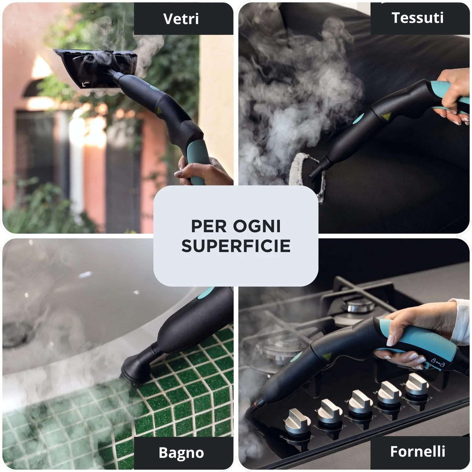 Ariete XVapor Deluxe 4146 pulitore a vapore 5 bar blu