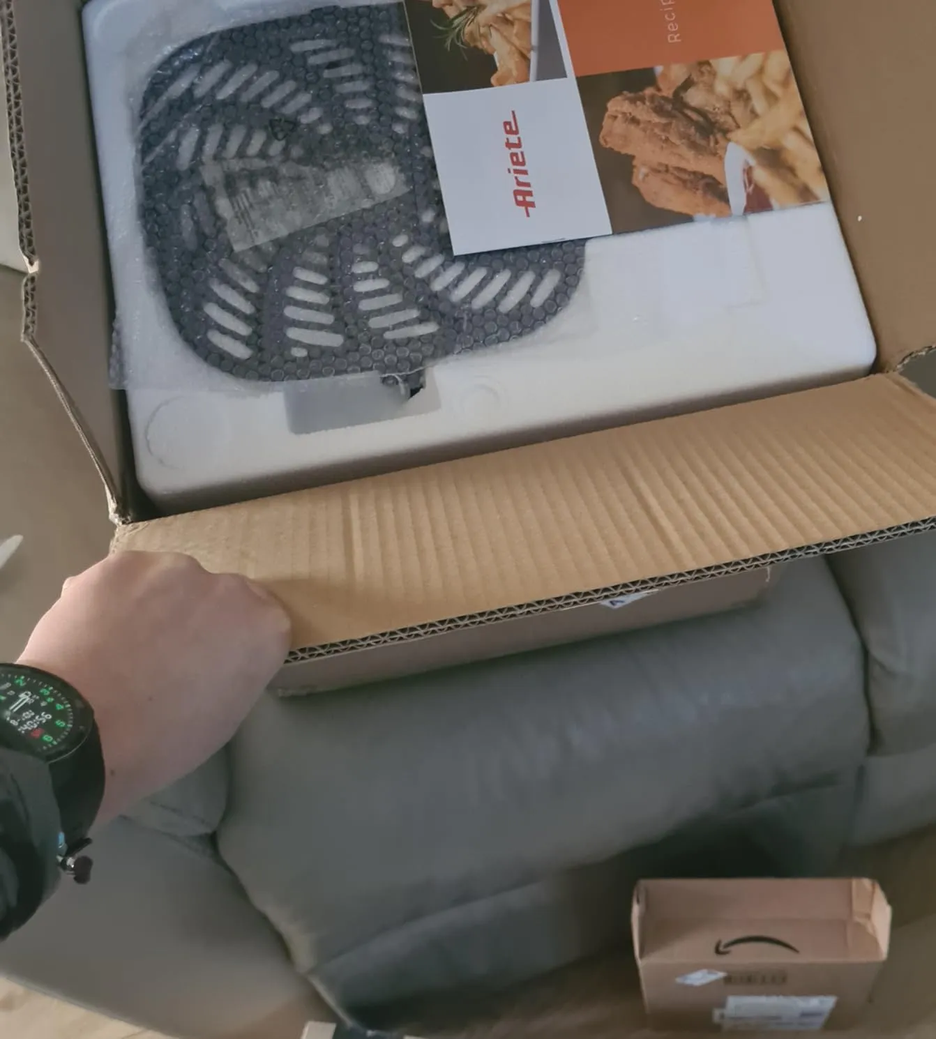 Ariete Airy Fryer 4627 Friggitrice ad Aria 7L Nera Max Crisp