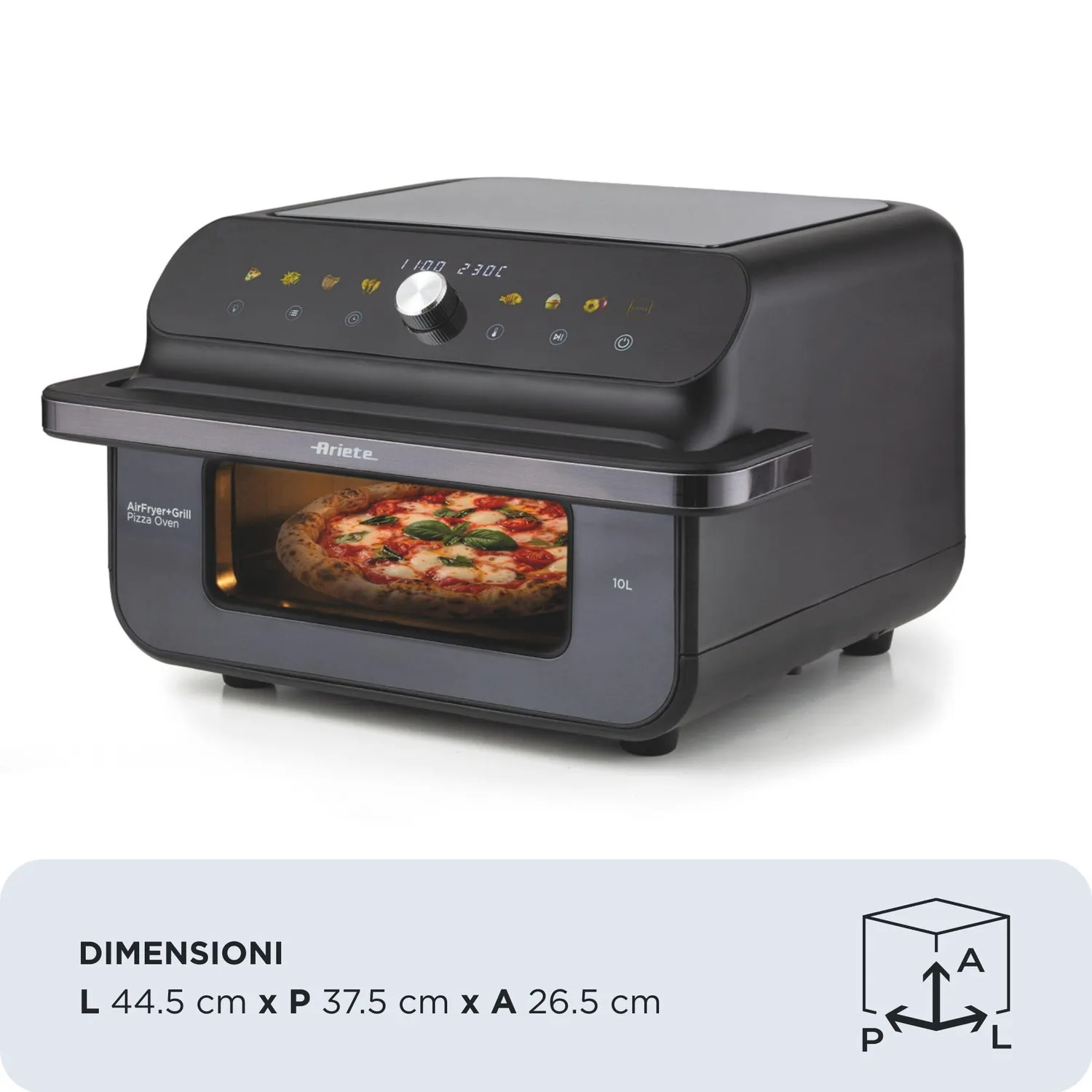 Ariete Air Fryer Pizza Oven 4649 Friggitrice ad Aria 10L