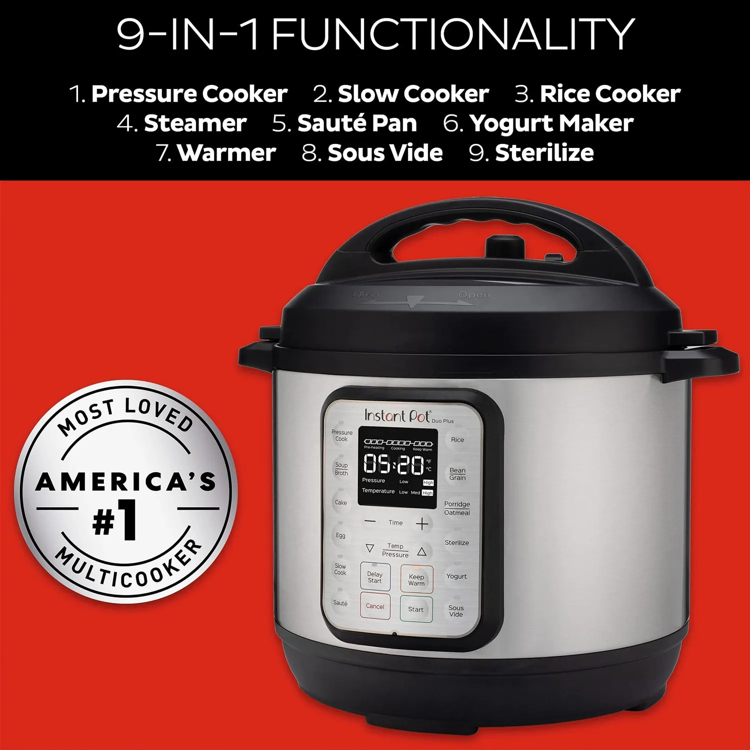 Instant Duo Plus 5,7L multicooker 15 programmi inox