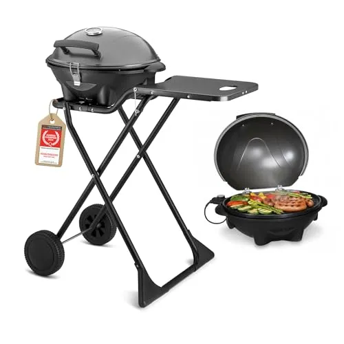 First Austria 2in1 barbecue elettrico 2400W coperchio