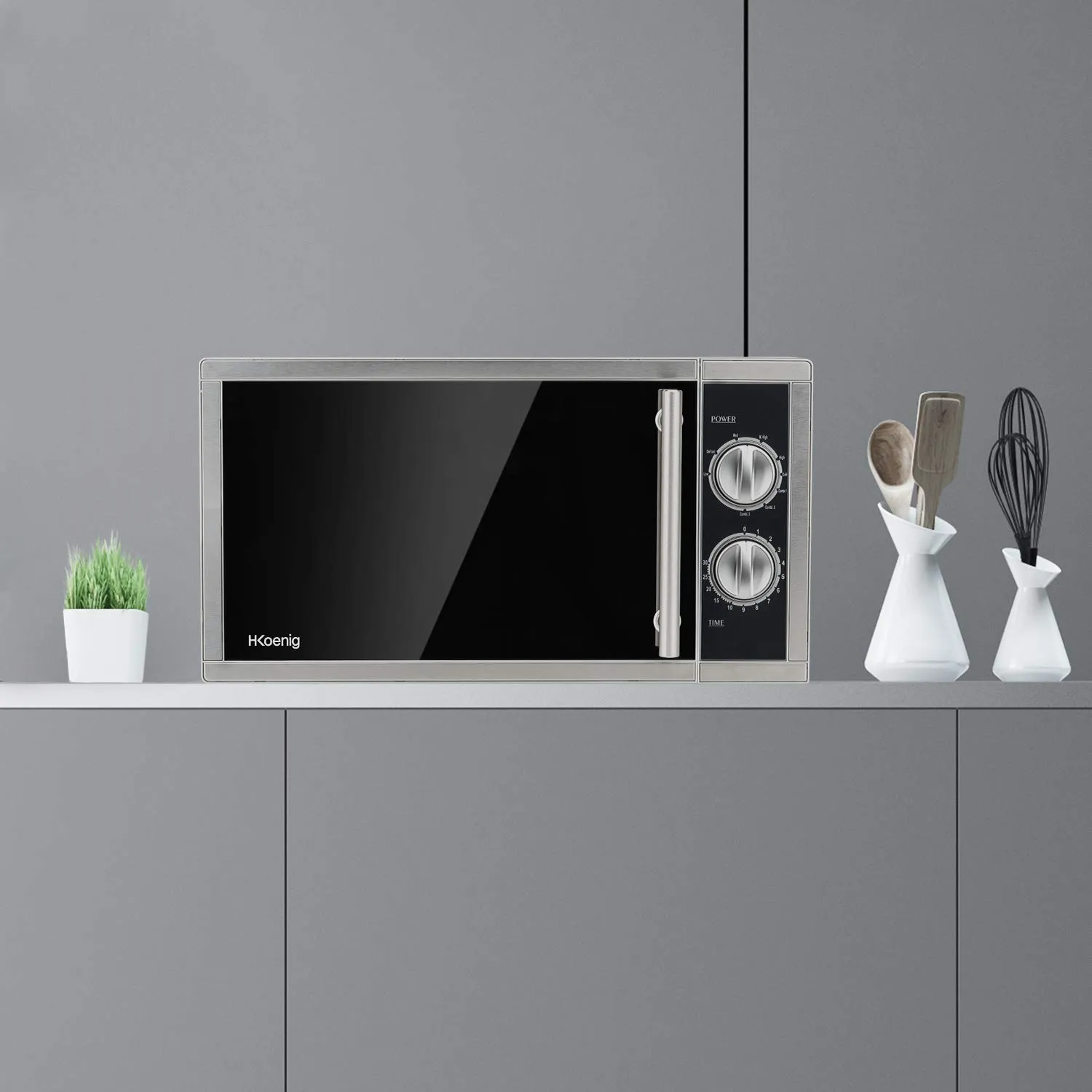 H.Koenig VIO7 microonde grill 23L nero specchio 1000W