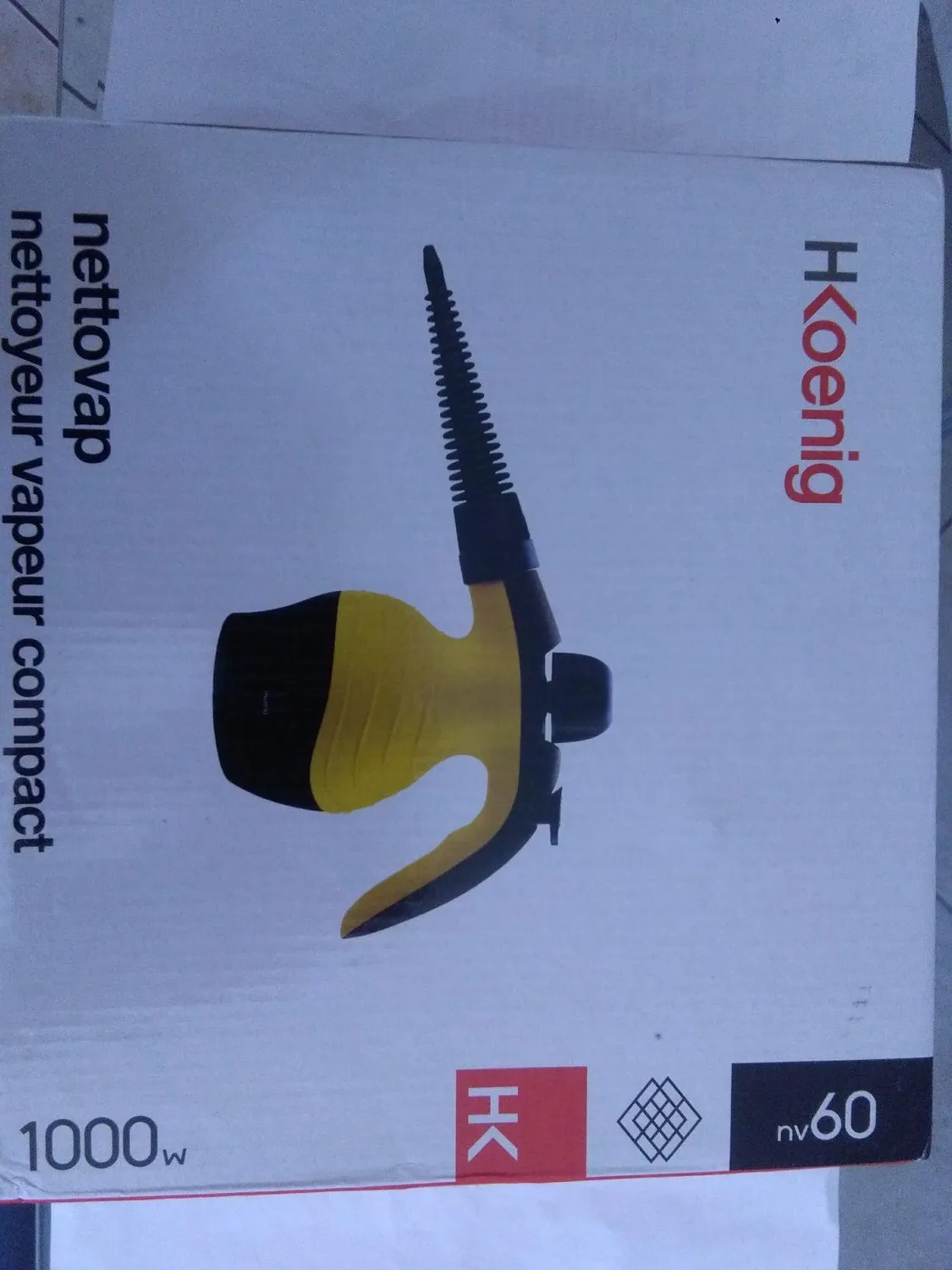 H.Koenig NV60 pulitore vapore portatile 250 ml 4,2 bar nero