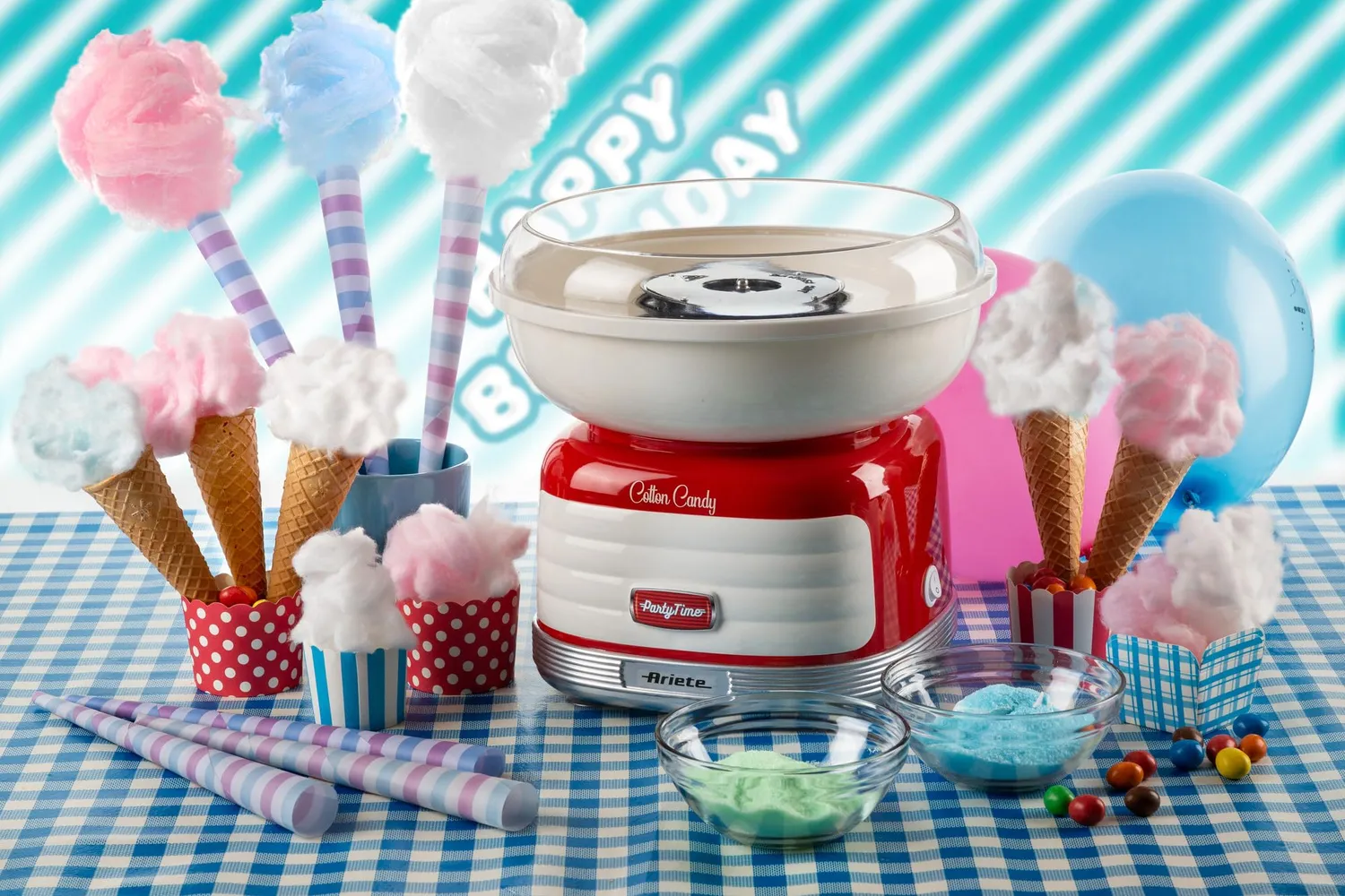 Ariete Party Time 2973 zucchero filato rosso 450W