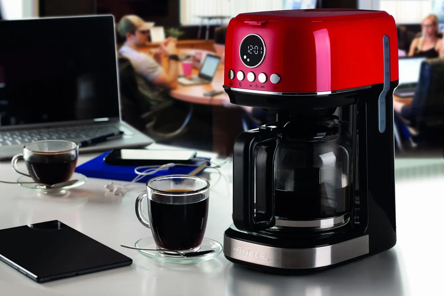 Ariete 1396 Moderna macchina caffè espresso rossa 15 bar