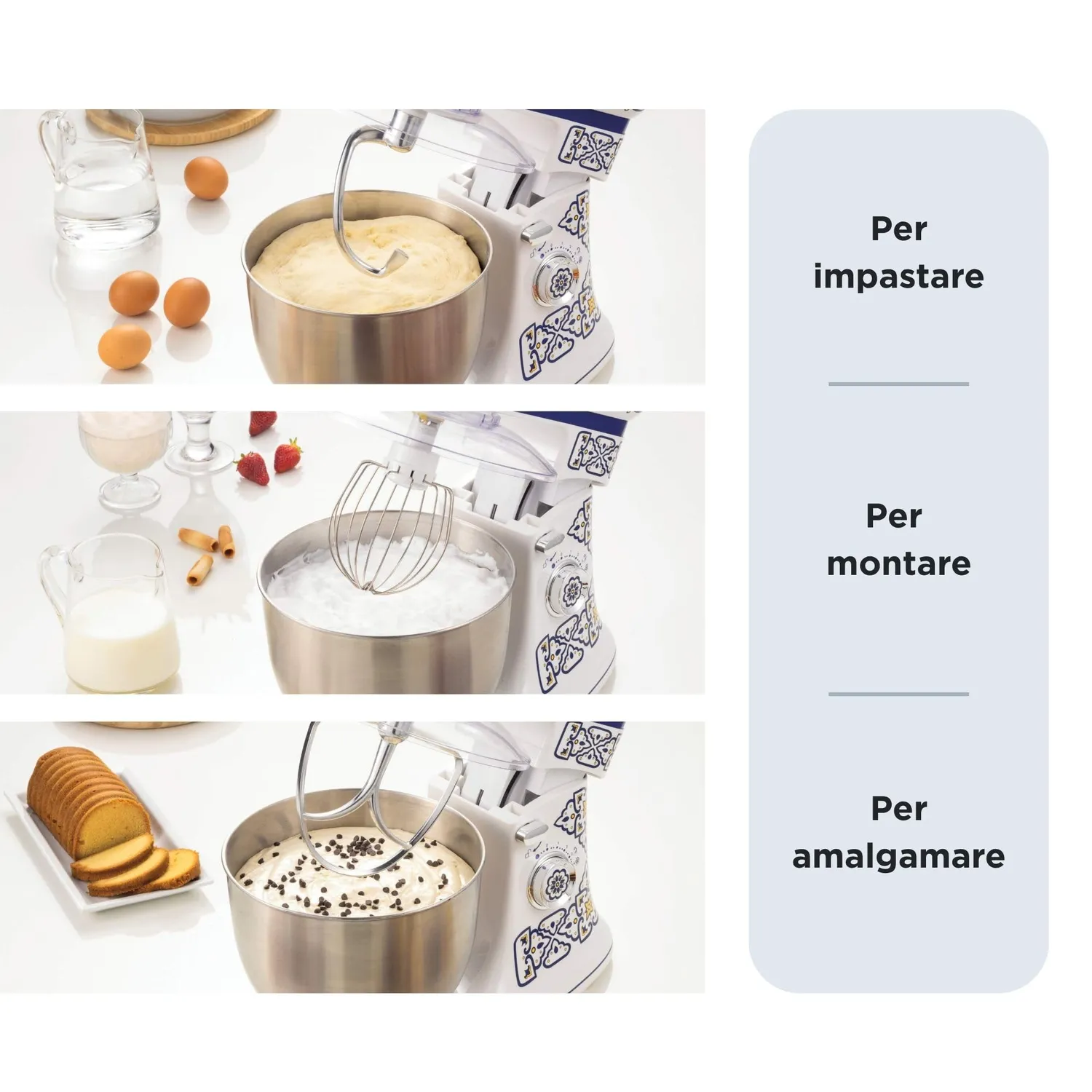 Ariete Capri 1588 planetaria 5,5 L blu bianco