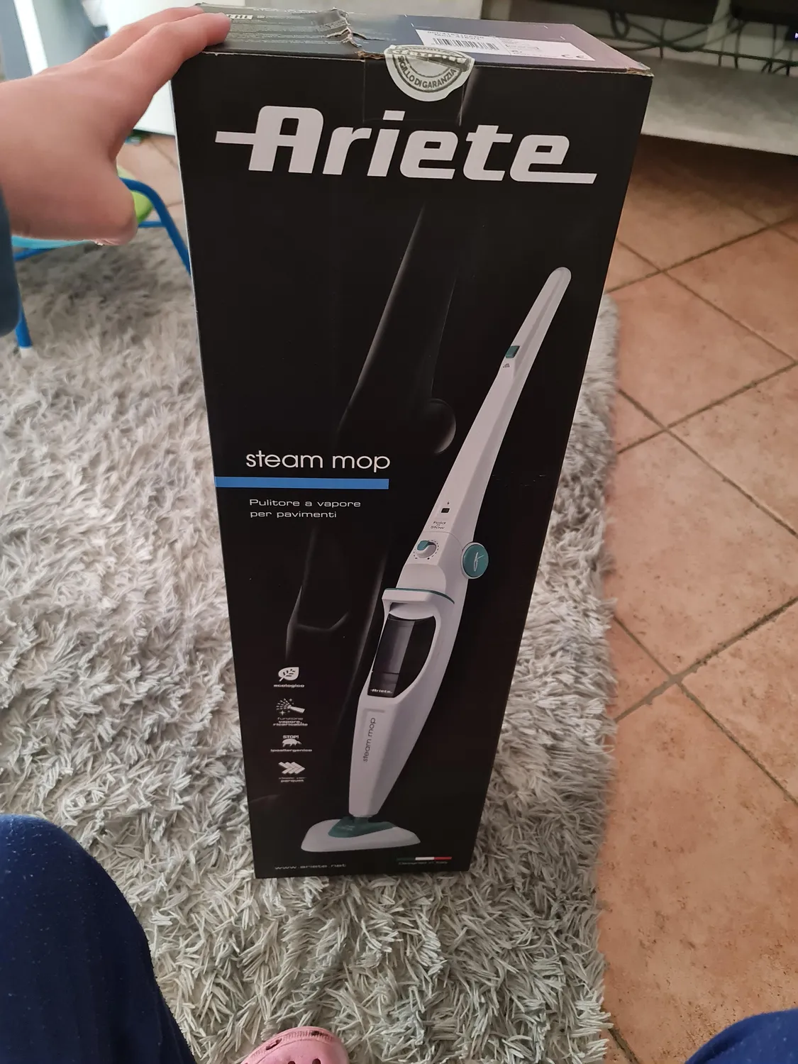 Ariete Steam Mop 4163 lavapavimenti a vapore 180°