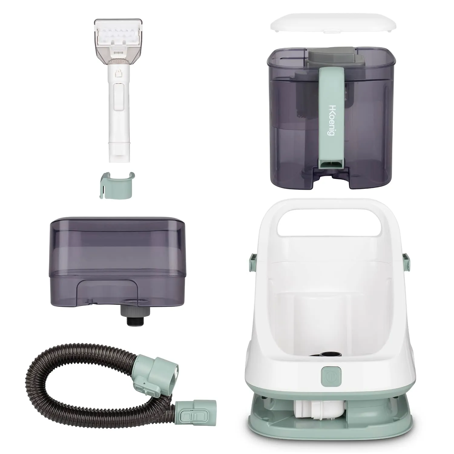 H.Koenig TWT77 Pulitore Tessuti 1,4L 650W Bianco