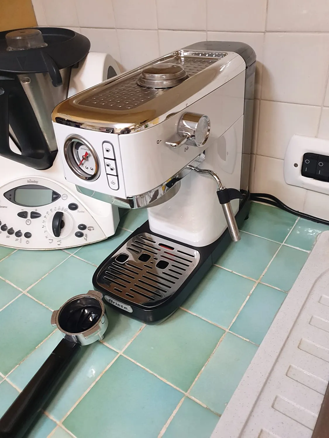 Ariete 1381 Espresso Slim Metal Macchina Caffè Nero 15 Bar