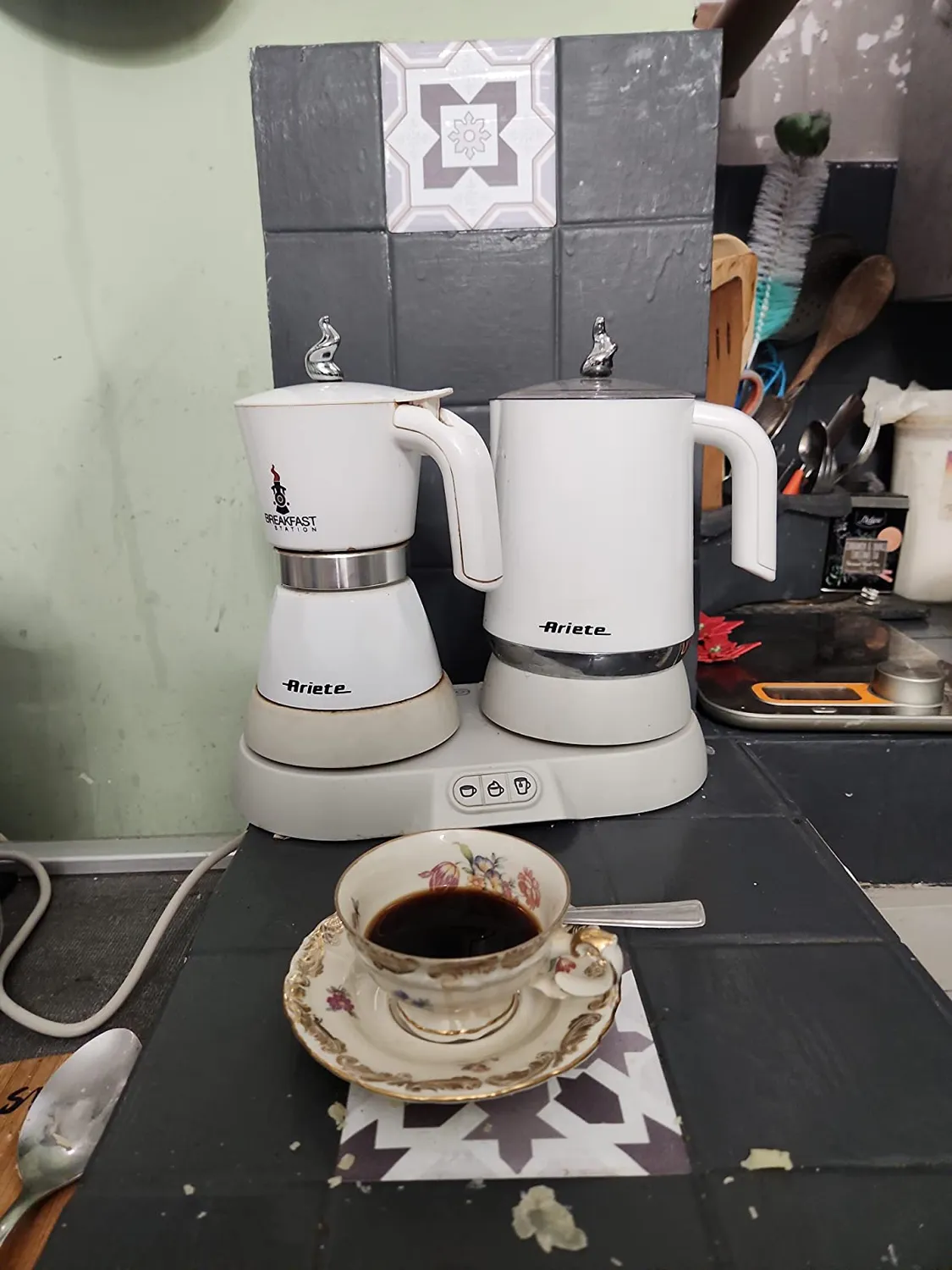 Ariete 1344 Breakfast Station moka 4 tazze bianca