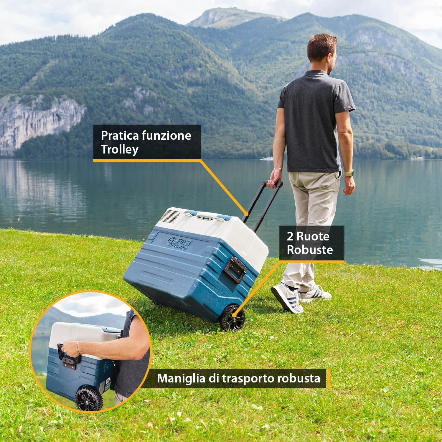 First Austria Frigo Portatile Compressore 52L Bluetooth
