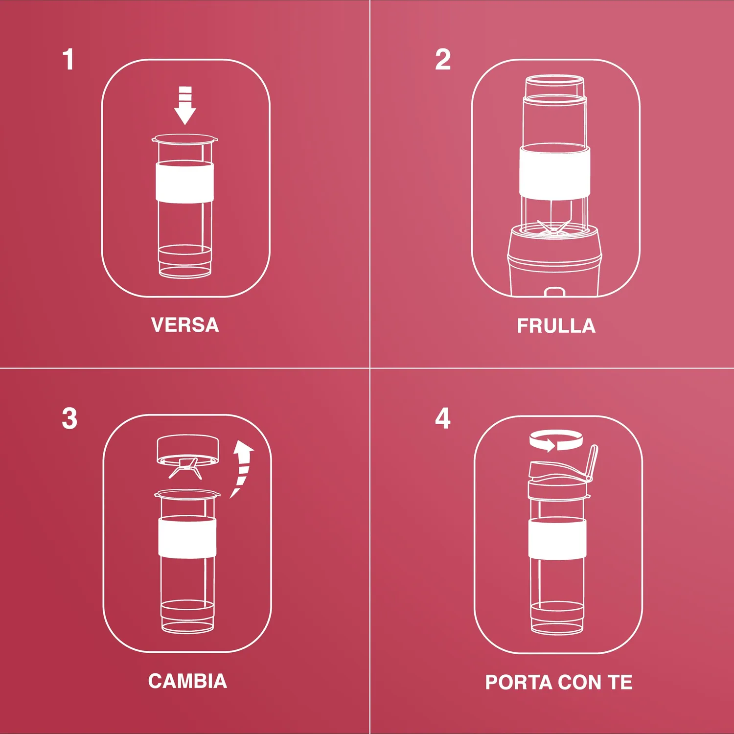 KOENIG SMOO9 mini blender grigio 570 ml