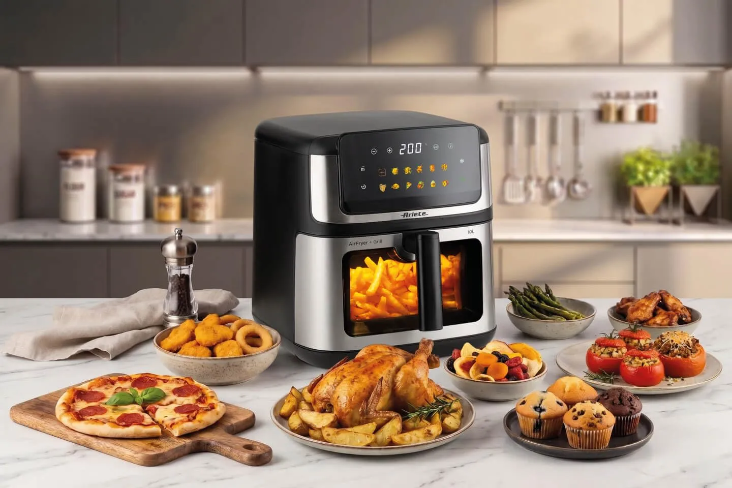 Ariete Air Fryer Grill 4642 Friggitrice ad Aria 10L Digital