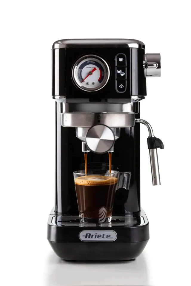 Ariete 1381 macchina espresso nera 15 bar manometro
