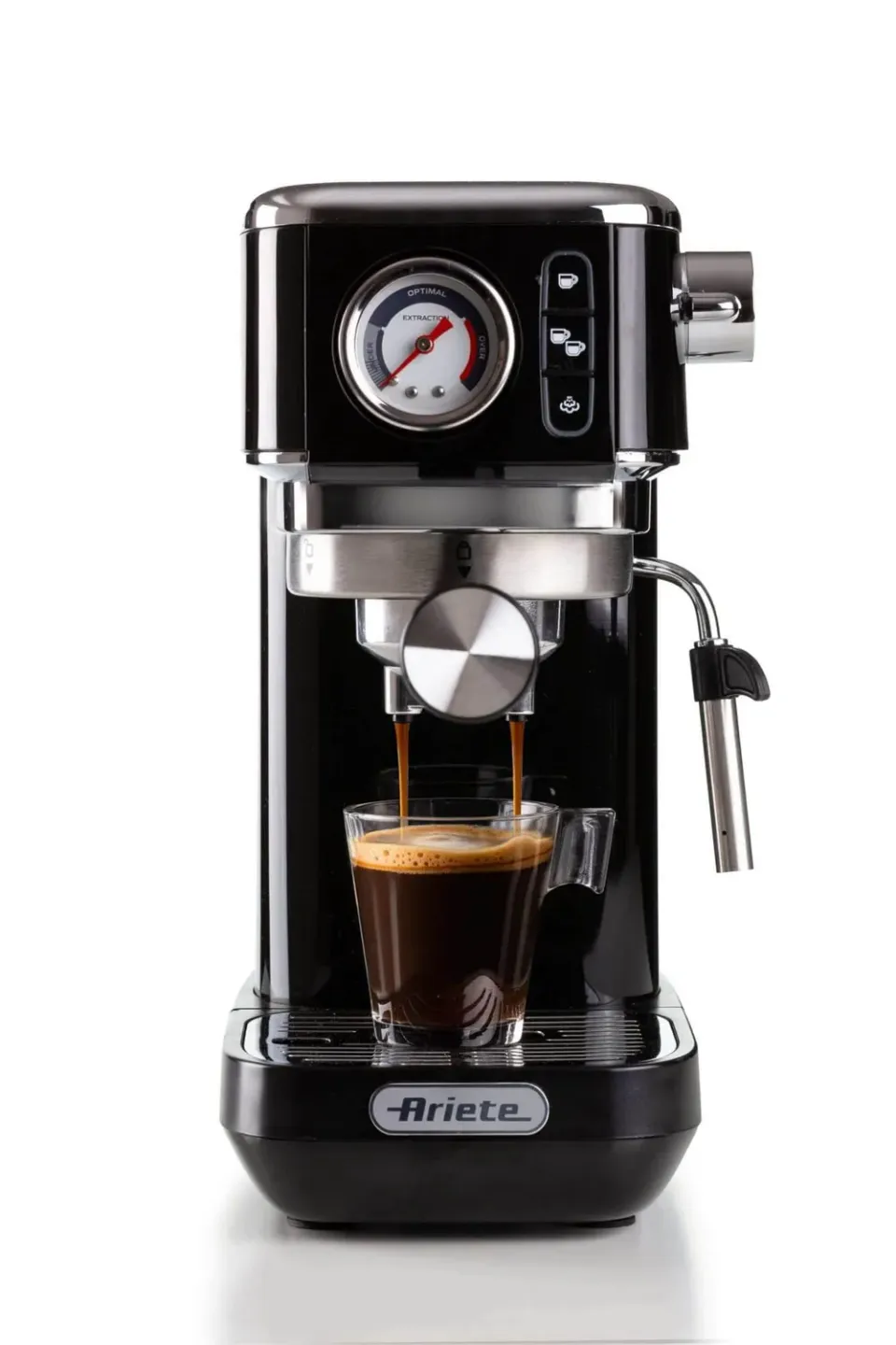 Ariete 1381 macchina espresso nera 15 bar manometro