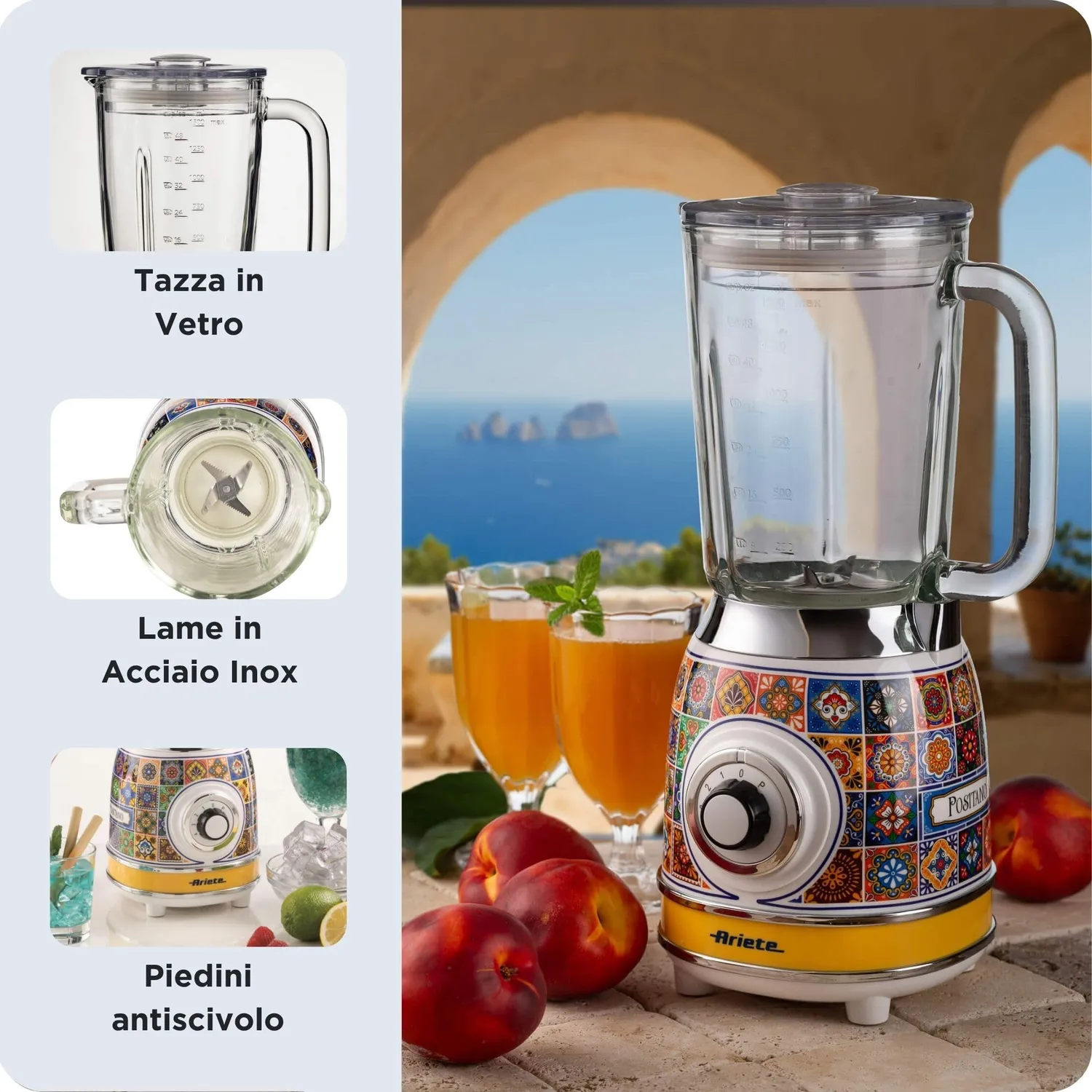 Ariete 583 Positano Frullatore Vetro 1,5 L Giallo 1000W