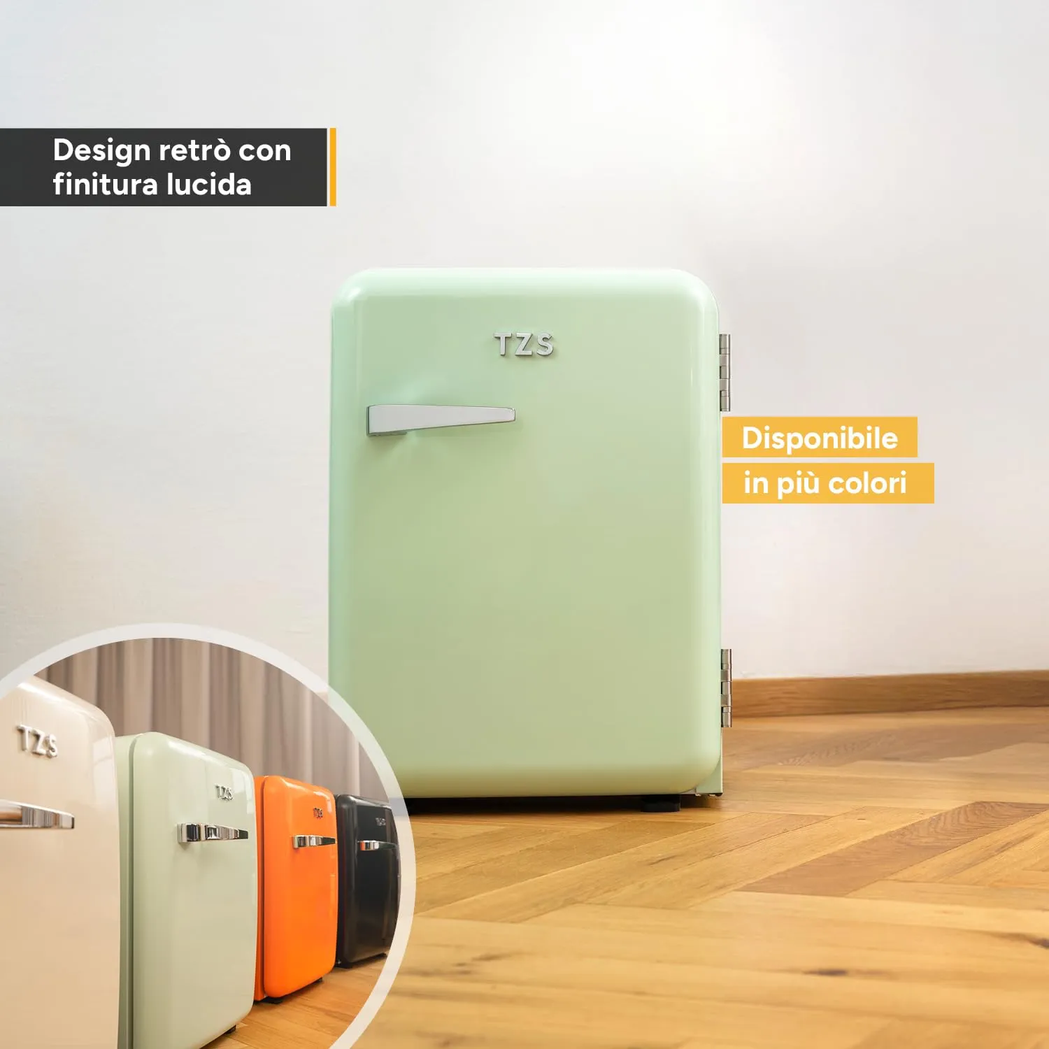 First Austria minifrigo retrò 40L verde chiaro silenzioso