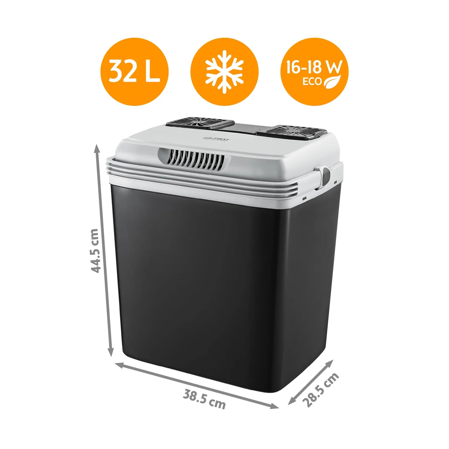 First Austria Frigo Portatile 25L Nero USB-C freddo e caldo