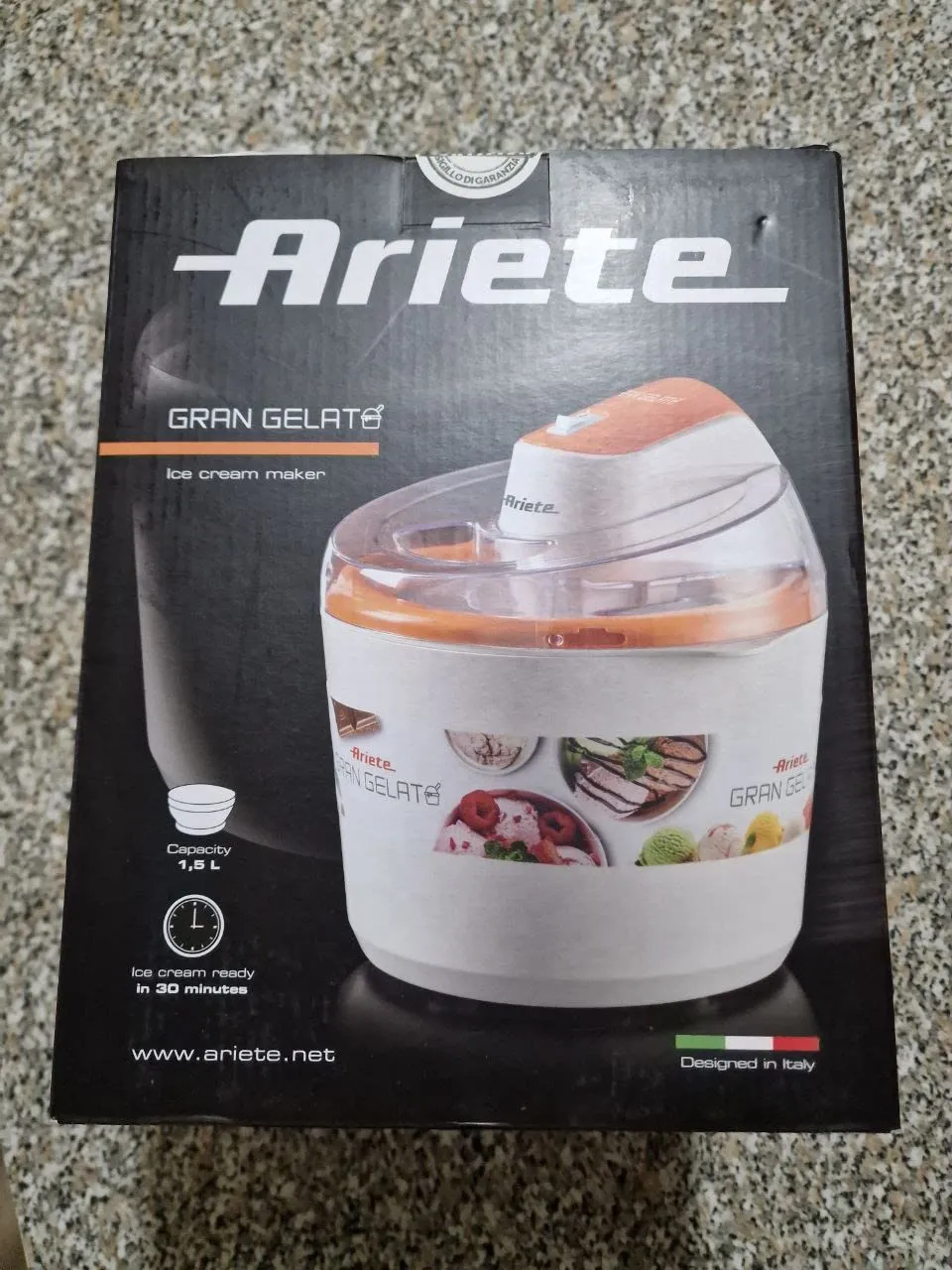 Ariete Party Time 643 gelatiera rossa 1,5L 12W