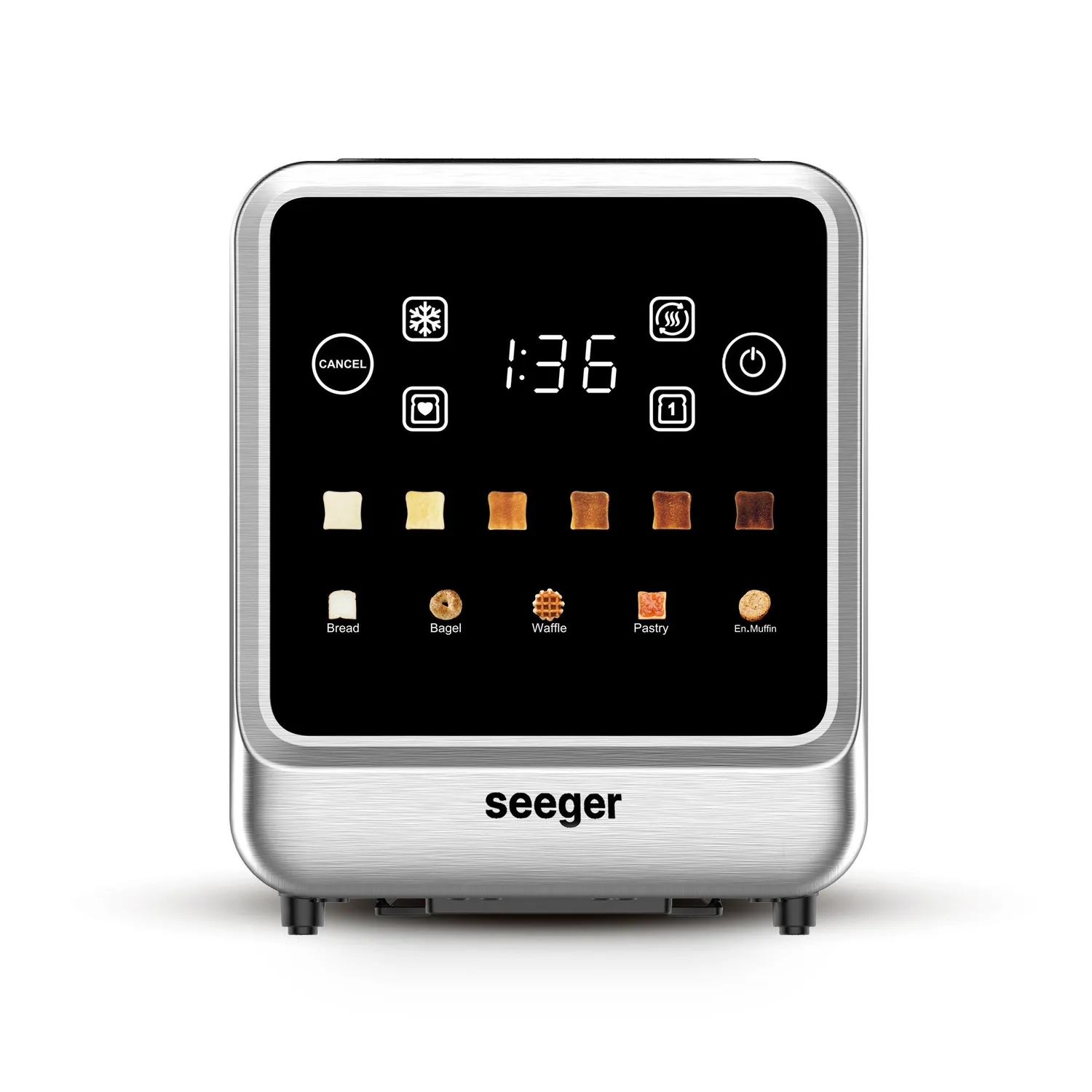 Seeger Digital Toaster tostapane acciaio inox touchscreen
