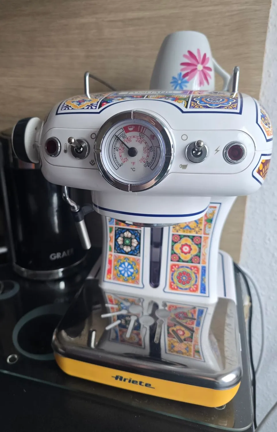 Ariete Positano 1389 macchina espresso gialla 15bar