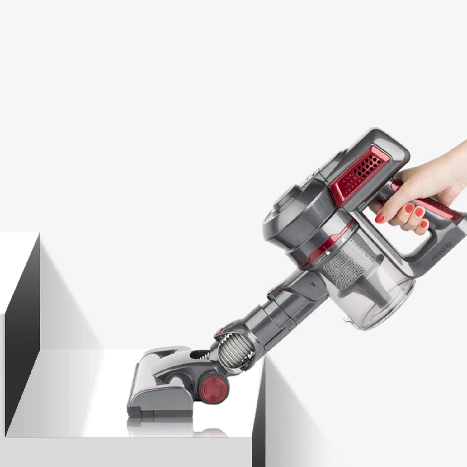 Koenig UP620 Scopa Elettrica Senza Fili 22,2V Acciaio