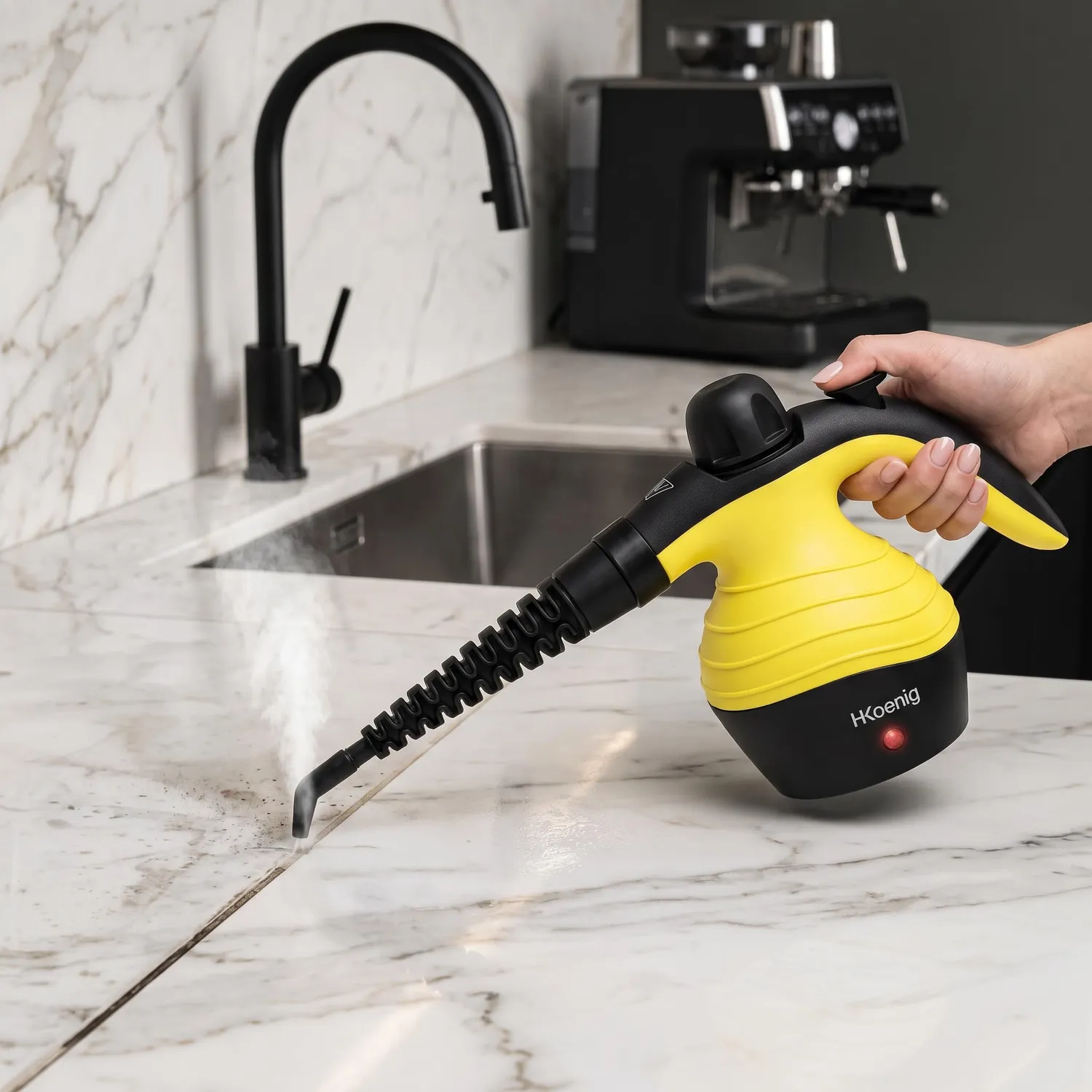H.Koenig NV60 pulitore vapore portatile 250 ml 4,2 bar nero