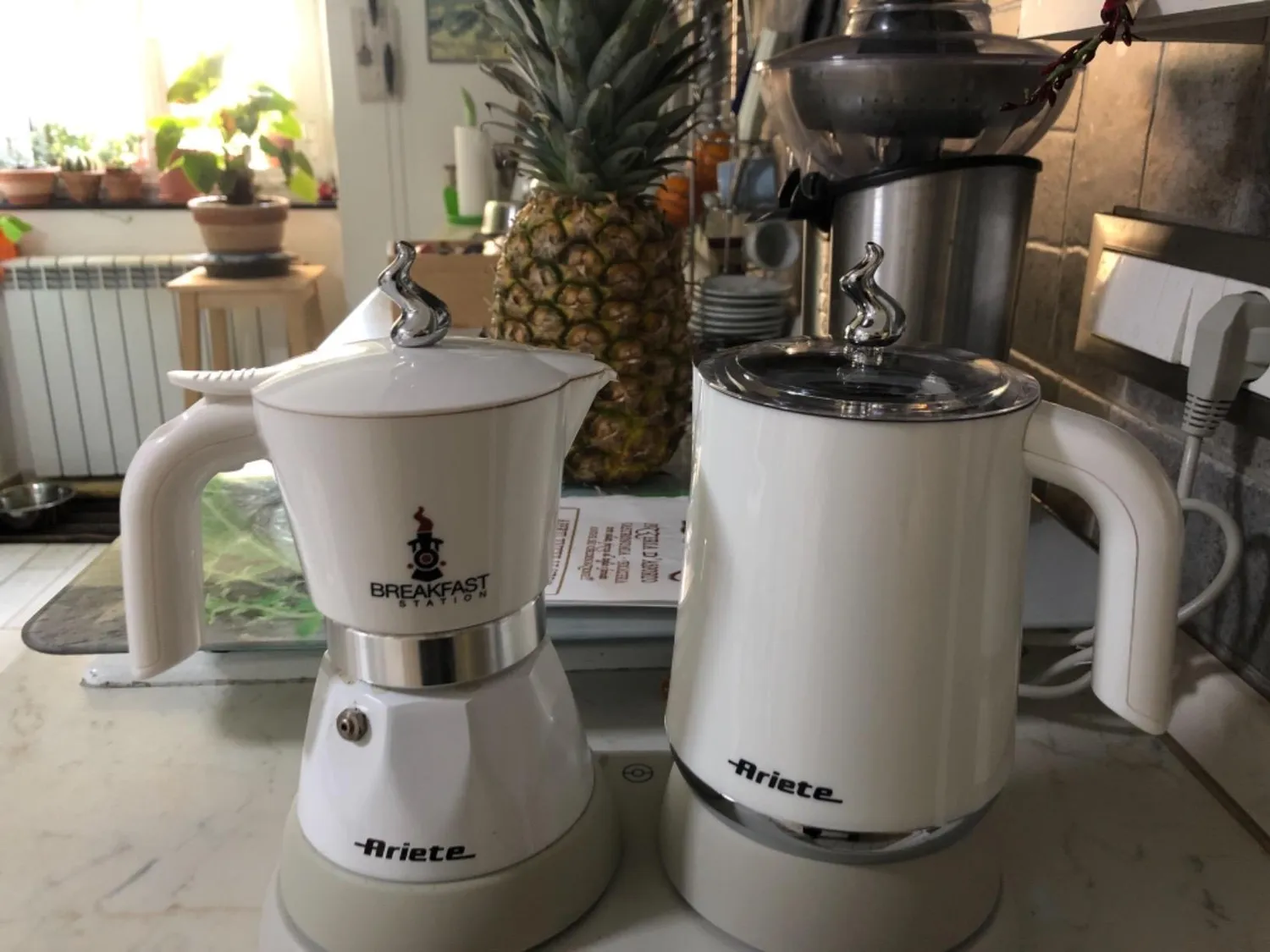 Ariete 1344 Breakfast Station moka 4 tazze bianca