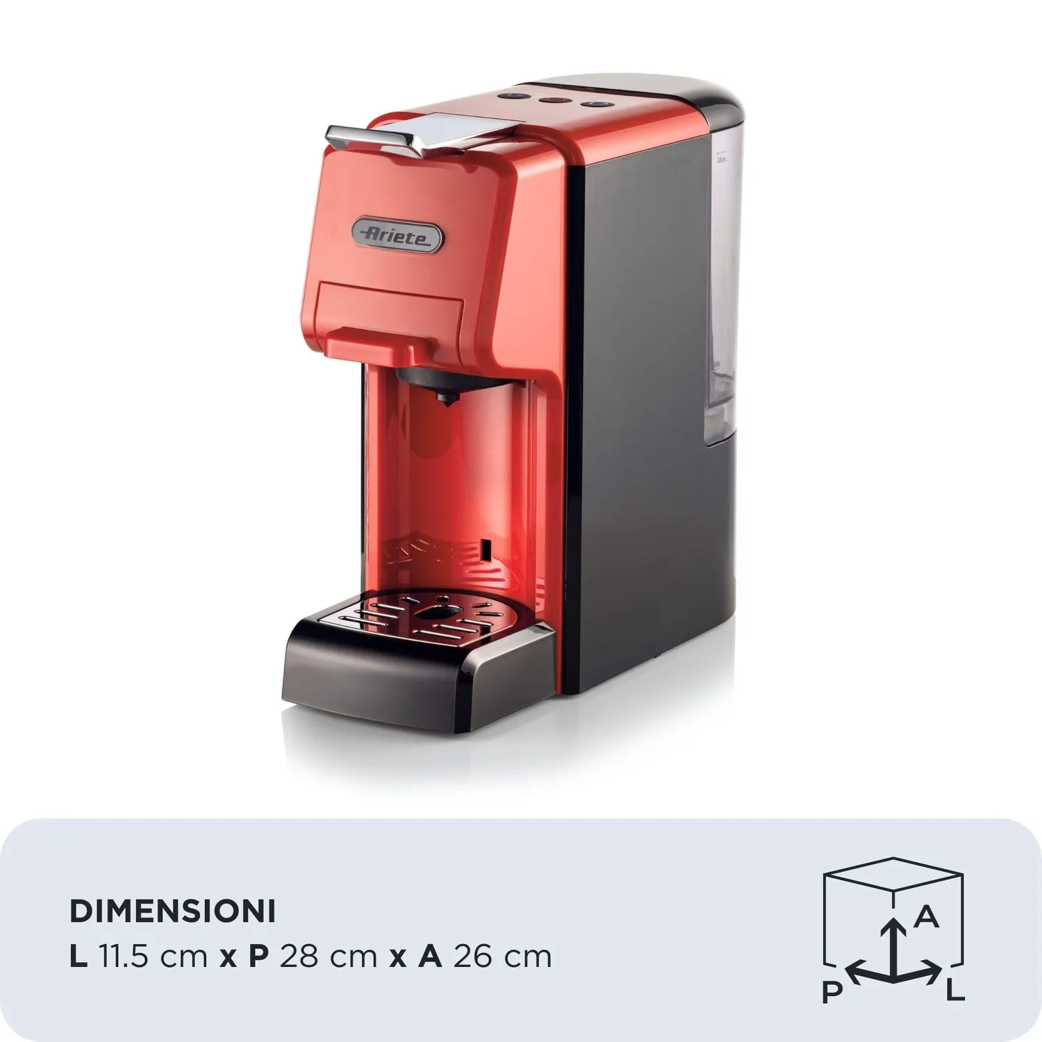Ariete 1304 macchina caffè 19 bar rossa