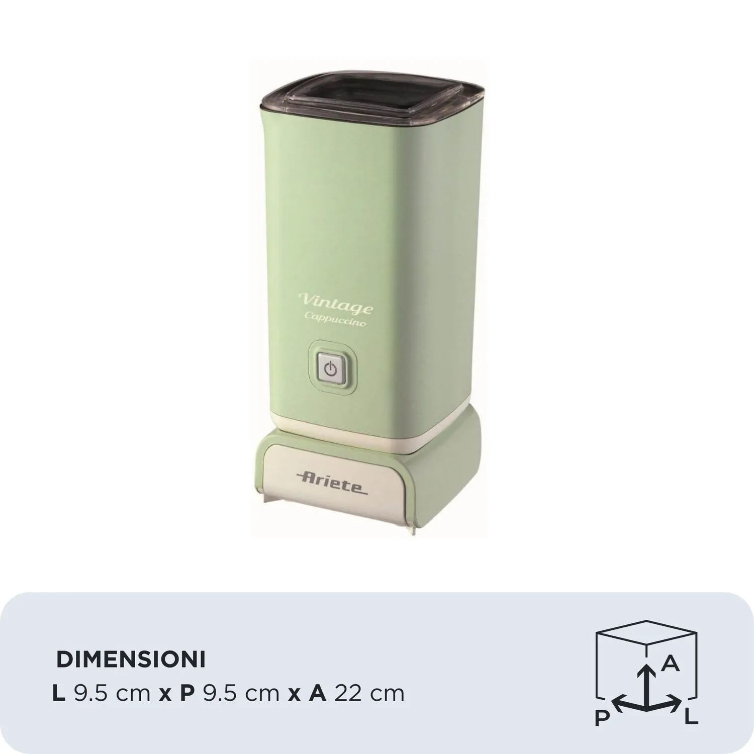 Ariete Vintage 2878 montalatte elettrico 250 ml verde