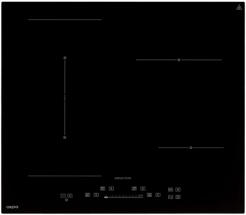 Akpo PIA 6800 piano a induzione vetro nero