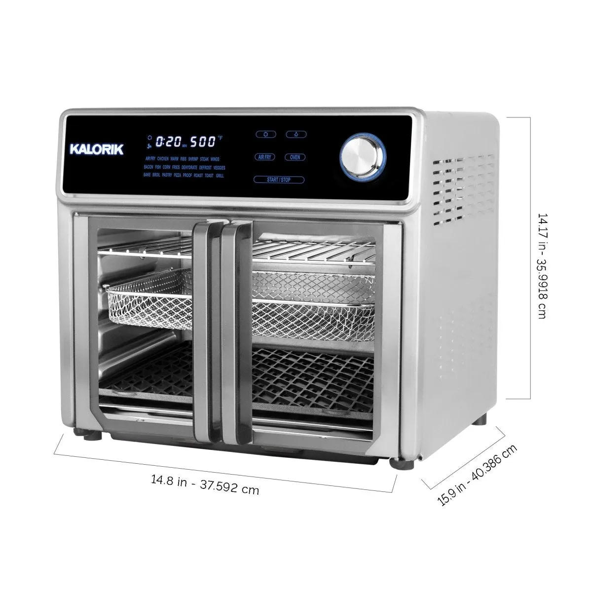 Kalorik Maxx AFO 47261 SS2 forno friggitrice grill 26 Qt