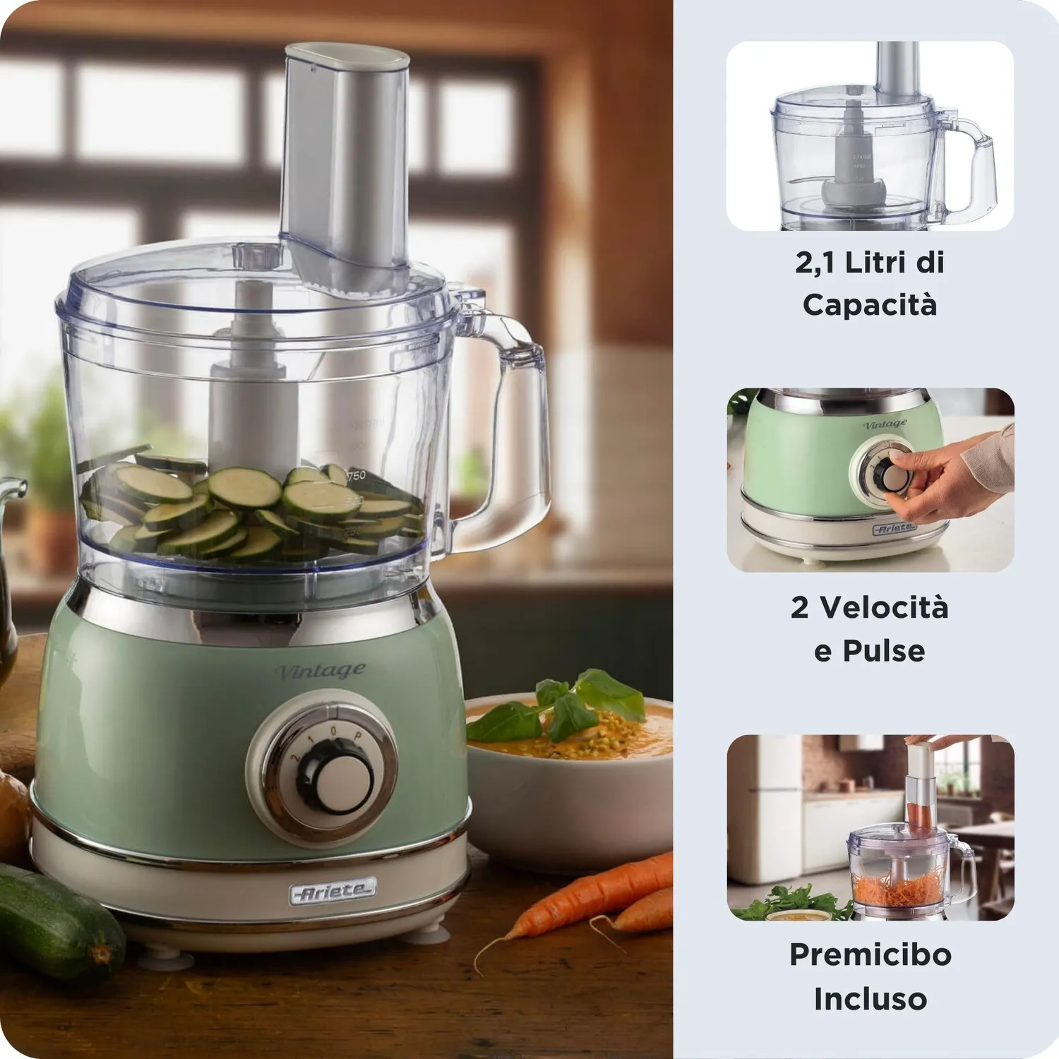 Ariete Vintage 1781 robot da cucina 1,2 L verde