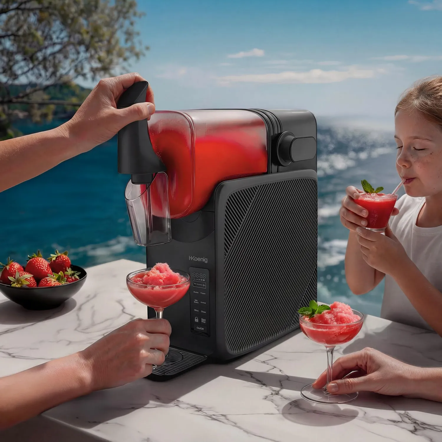 H.Koenig SLH800 Macchina per Granita 2,5L Nero 5 Modalità