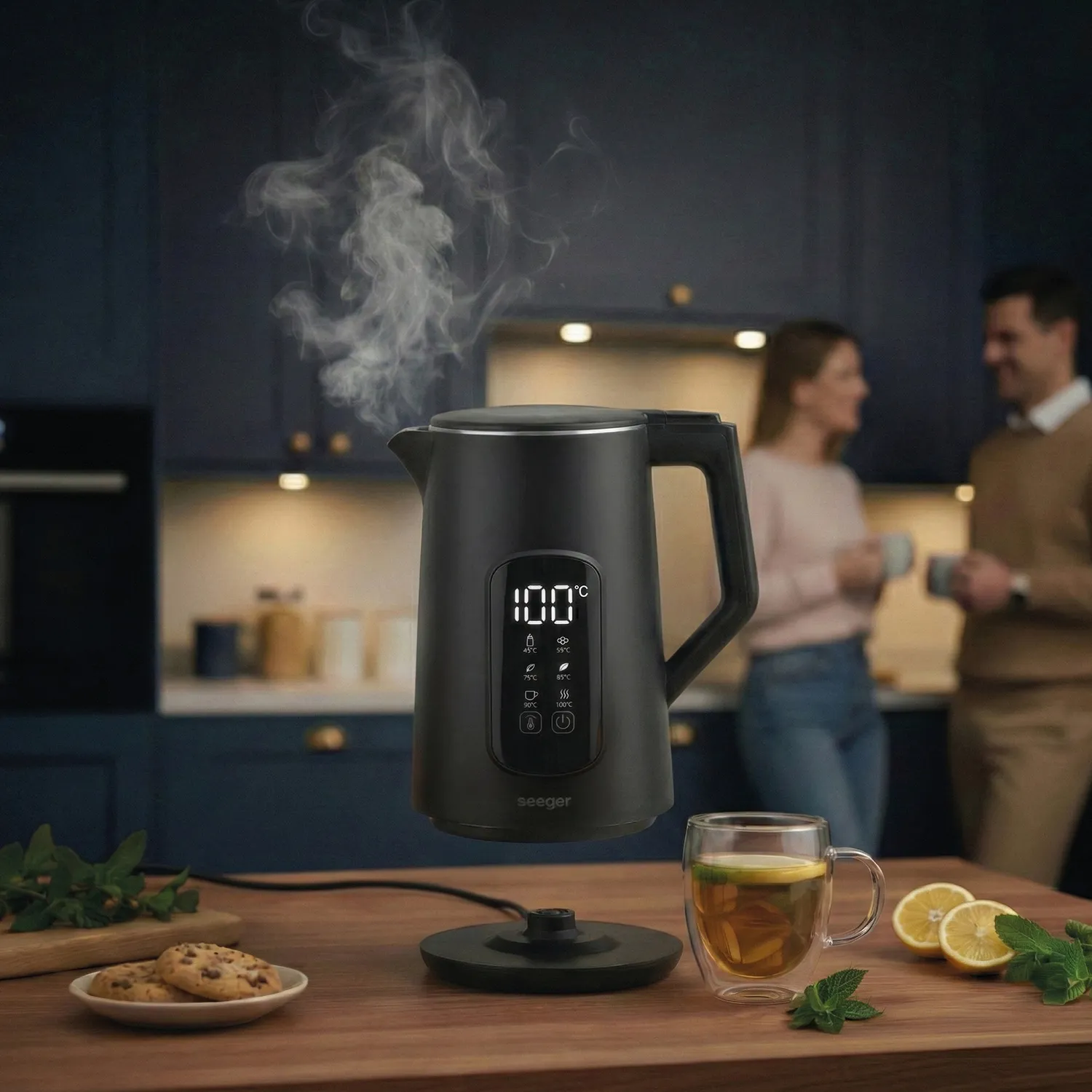 Seeger SmartKettle Bollitore Digitale Nero Temperatura