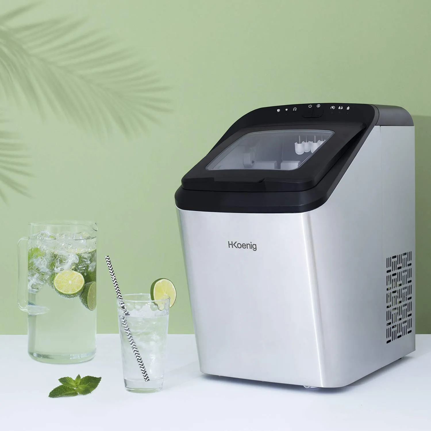 H.Koenig KBP40 macchina del ghiaccio 2,8 L inox 15kg